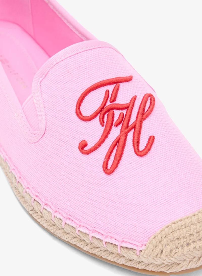 TOMMY HILFIGER  Logo Embroidery Canvas Espadrilles for Women | Best Price UAE